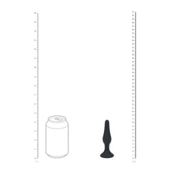 Slim Silicone Anal Plug - S - Black