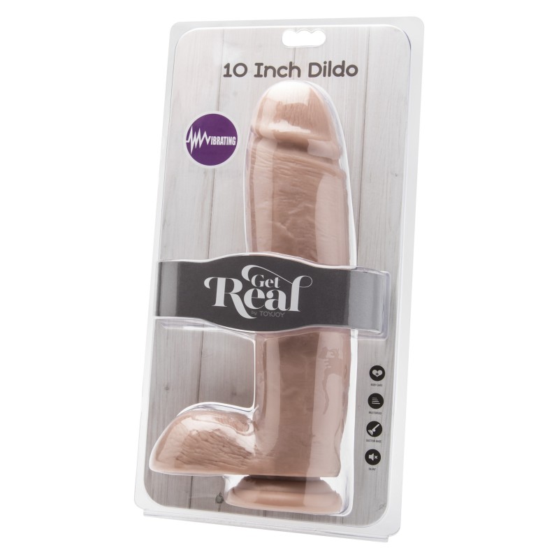 Dildo 10  Inch with Balls Vibrator