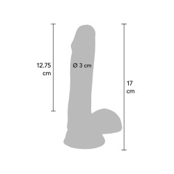 Dual Density Dildo 6 inch Balls