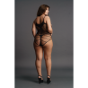 Contrast Net Teddy - Plus Size