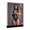Contrast Fence Net Teddy - Plus Size