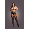 Pantie with Attached Stockings - OSX - Black