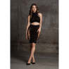 Kala XXXVII - Two Piece with Turtleneck, Crop Top and Skirt - One Size