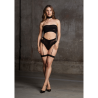 Ananke XII - Three Piece with Choker, Bandeau Top and Pantie with Garters - One Size