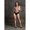 Helike XLV - Two Piece with Open Cups, Crop Top and Pantie - One Size