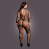 Bodystocking Fishnet Structure - Open / Turtle - OSX - Black
