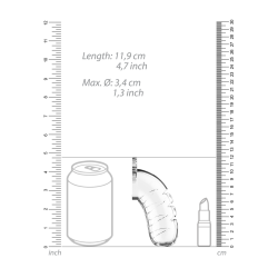 Model 16 Chastity Cock Cage with Urethral Sounding - 4.5 / 11,5 cm