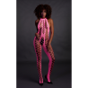 Bodystocking with Halterneck - One Size - Neon Pink