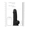 Silicone Dildo with Balls - 9 / 21,6 cm