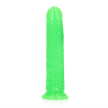 Slim Realistic Dildo with Suction Cup - Glow in the Dark - 9'' / 22,5 cm