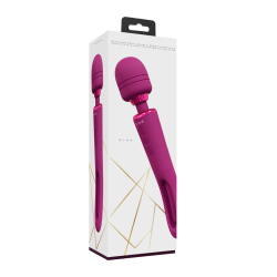 Kiku - Double Ended Wand with Innovative G-Spot Flapping Stimulator - Pink