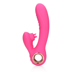 Tongue Flickering and Heating Rabbit Vibrator - Exuberant Pink