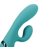 Inflatable Rabbit Vibrator - Peacock Blue