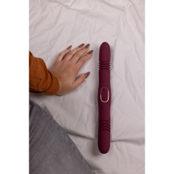 Double-Sided Thrusting Vibrator - Merlot Grape