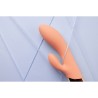 Ultra Soft Silicone Rabbit Vibrator - Ceramic Peach