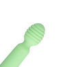 Ribbed Mini Vibrator with USB Charger - Spring Sage