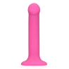 Non-Phallic Vibrating Dildo - Medium - Powerful Pink