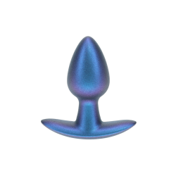 Smooth Silicone Anal Plug - Small - 2.6 / 6,5 cm - Metallic Blue