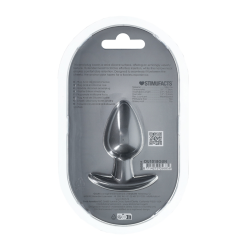 Smooth Silicone Anal Plug - Medium - 3.1 / 7,9 cm - Gunmetal