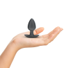 Smooth Silicone Anal Plug - Medium - 3.1 / 7,9 cm - Gunmetal
