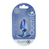 Smooth Silicone Anal Plug - Medium - 3.1 / 7,9 cm - Metallic Blue