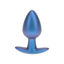 Smooth Silicone Anal Plug - Medium - 3.1 / 7,9 cm - Metallic Blue