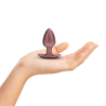 Smooth Silicone Anal Plug - Medium - 3.1 / 7,9 cm - Rose Gold