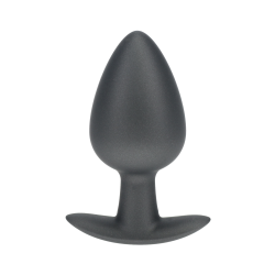 Smooth Silicone Anal Plug - Large - 3.5 / 8,9 cm - Gunmetal