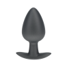 Smooth Silicone Anal Plug - Large - 3.5 / 8,9 cm - Gunmetal