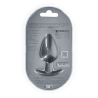 Smooth Silicone Anal Plug - Large - 3.5 / 8,9 cm - Gunmetal