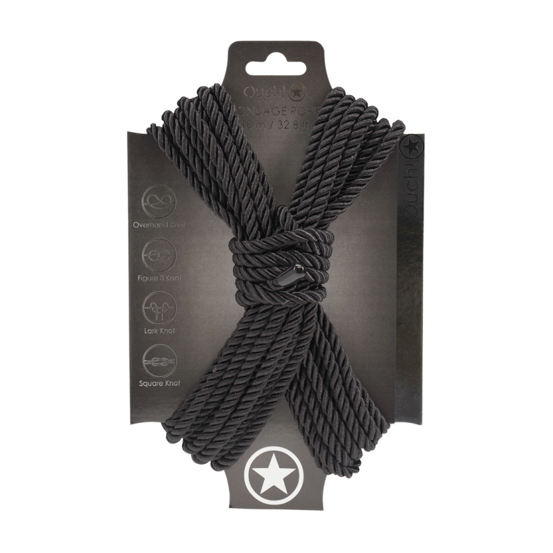 Polyester Bondage Rope - 32.8 ft / 10 m - Black