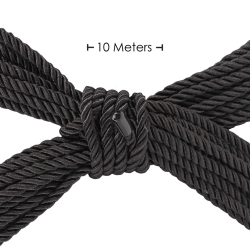 Polyester Bondage Rope - 32.8 ft / 10 m - Black