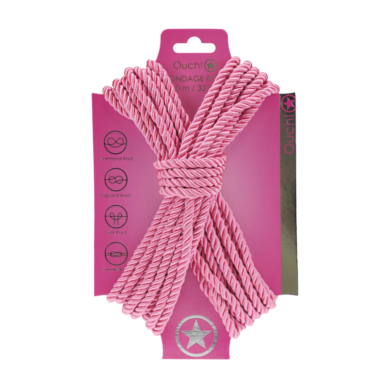 Polyester Bondage Rope - 32.8 ft / 10 m - Pink