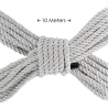 Polyester Bondage Rope - 32.8 ft / 10 m - Silver