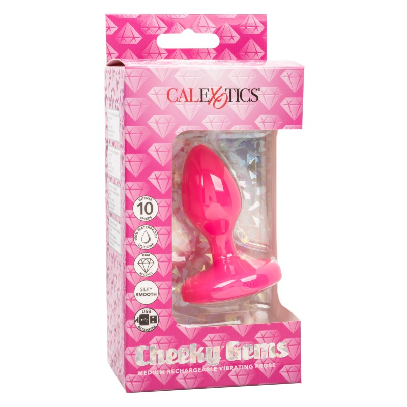CalExotics Cheeky Gems Medium Rechargeable Vibrating Probe
