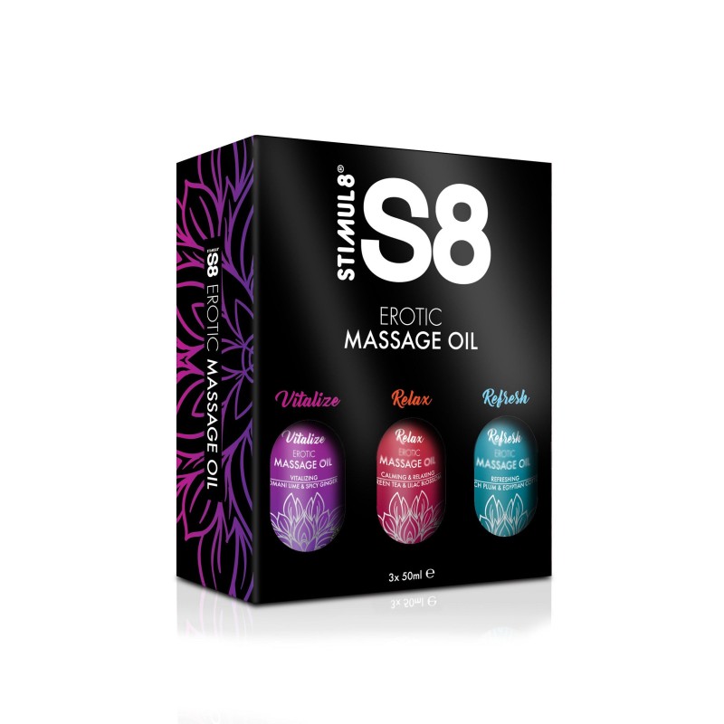 S8 Massage Oil Box 3x 50 ml