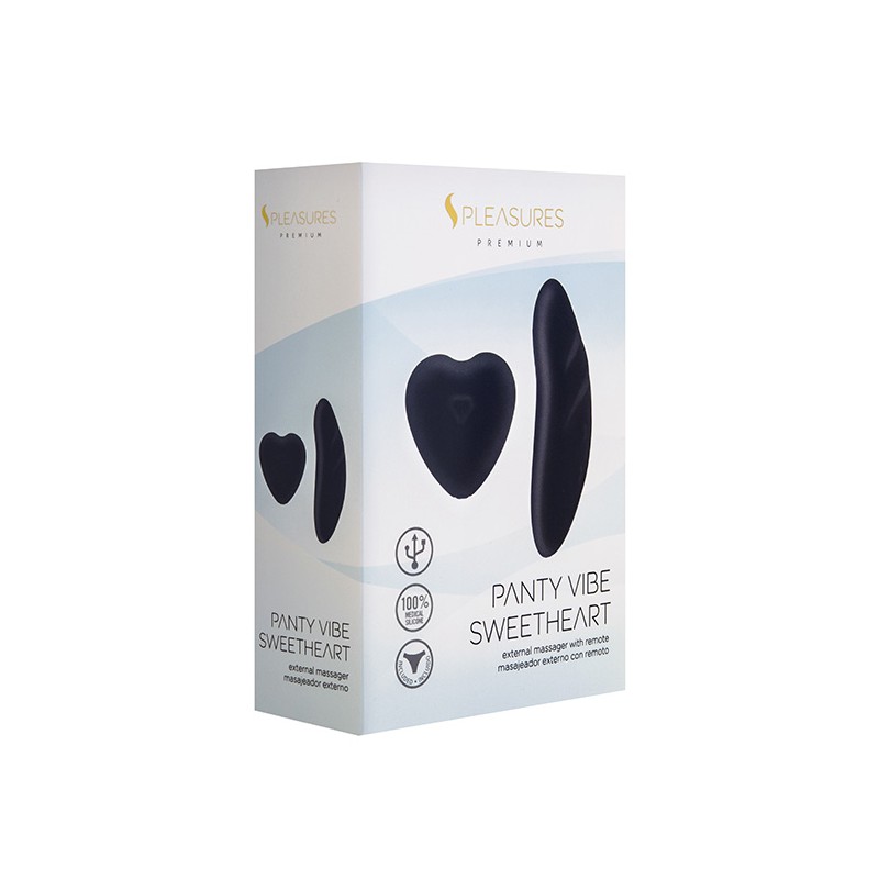 S Pleasures Premium Panty Vibe Sweetheart External Massager Black