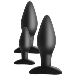 Silicone Anal Trainer Set Black