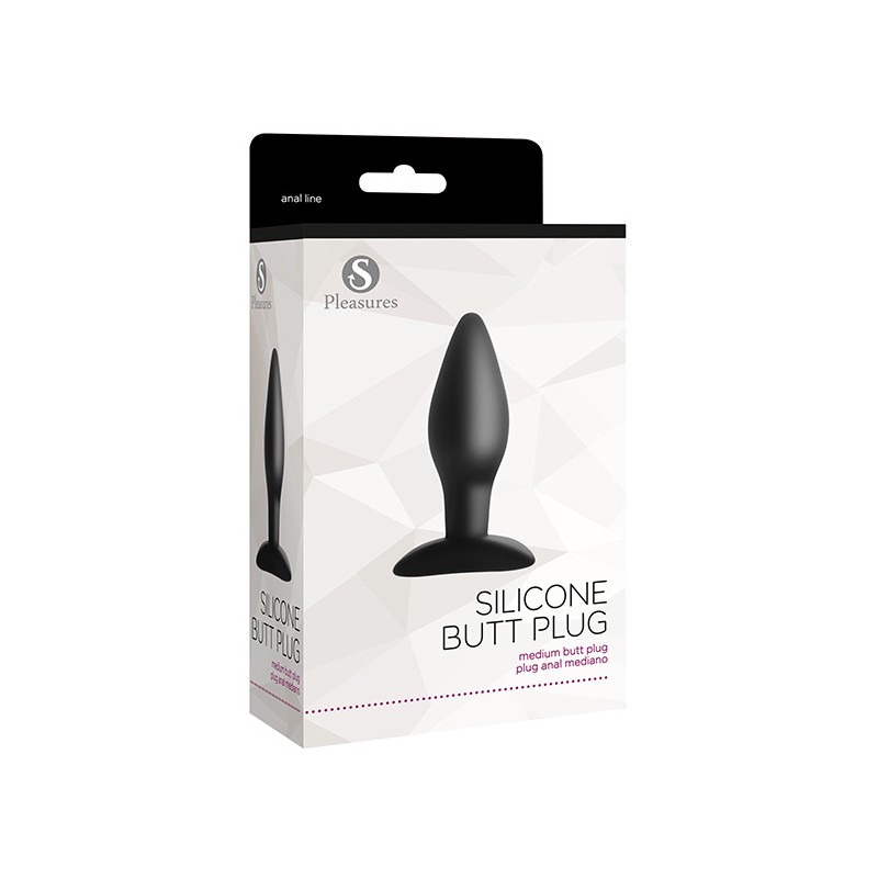 Silicone Butt Plug Medium Black