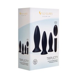 S Pleasures Premium Triplicity Plugs Kit Black