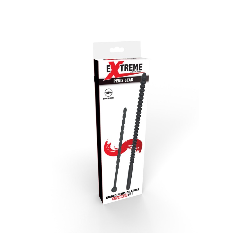 Ribbed Penis Dilator Set 2 pcs
