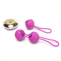 Velvet Touch kulki kegla wibrujące sterowane zdalnie fioletowe