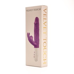 Velvet Touch wibrator silikonowy typ króliczek ładowany usb fioletowy