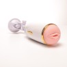 Velvet Touch masturbator z wibracją wagina  cyberskóra ładowany usb biały