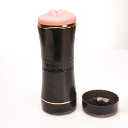 Velvet Touch masturbator dwustonny końce wagina usta czarny