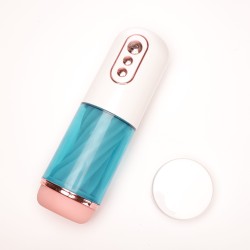 Velvet Touch masturbator z wibracją ssaniem cyberskóra ładowany usb biały