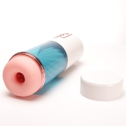 Velvet Touch masturbator z wibracją ssaniem cyberskóra ładowany usb biały