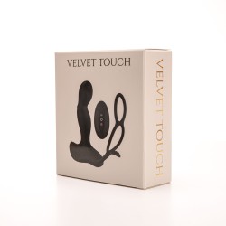 Velvet Touch masażer prostaty z pierścieniami sterowany zdalnie ładowany usb czarny