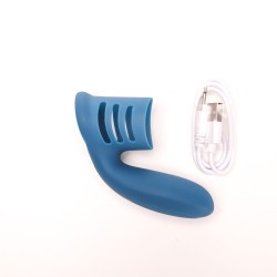 Velvet Touch pierścień wibrujący ładowany usb niebieski