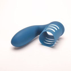 Velvet Touch pierścień wibrujący ładowany usb niebieski